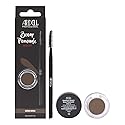 Ardell Brow Pomade - Medium Brown, Smudge-Proof Long-Lasting Eyebrow Makeup, with Dual-Ended Precision Brush and Spoolie for Defined and Natural…
