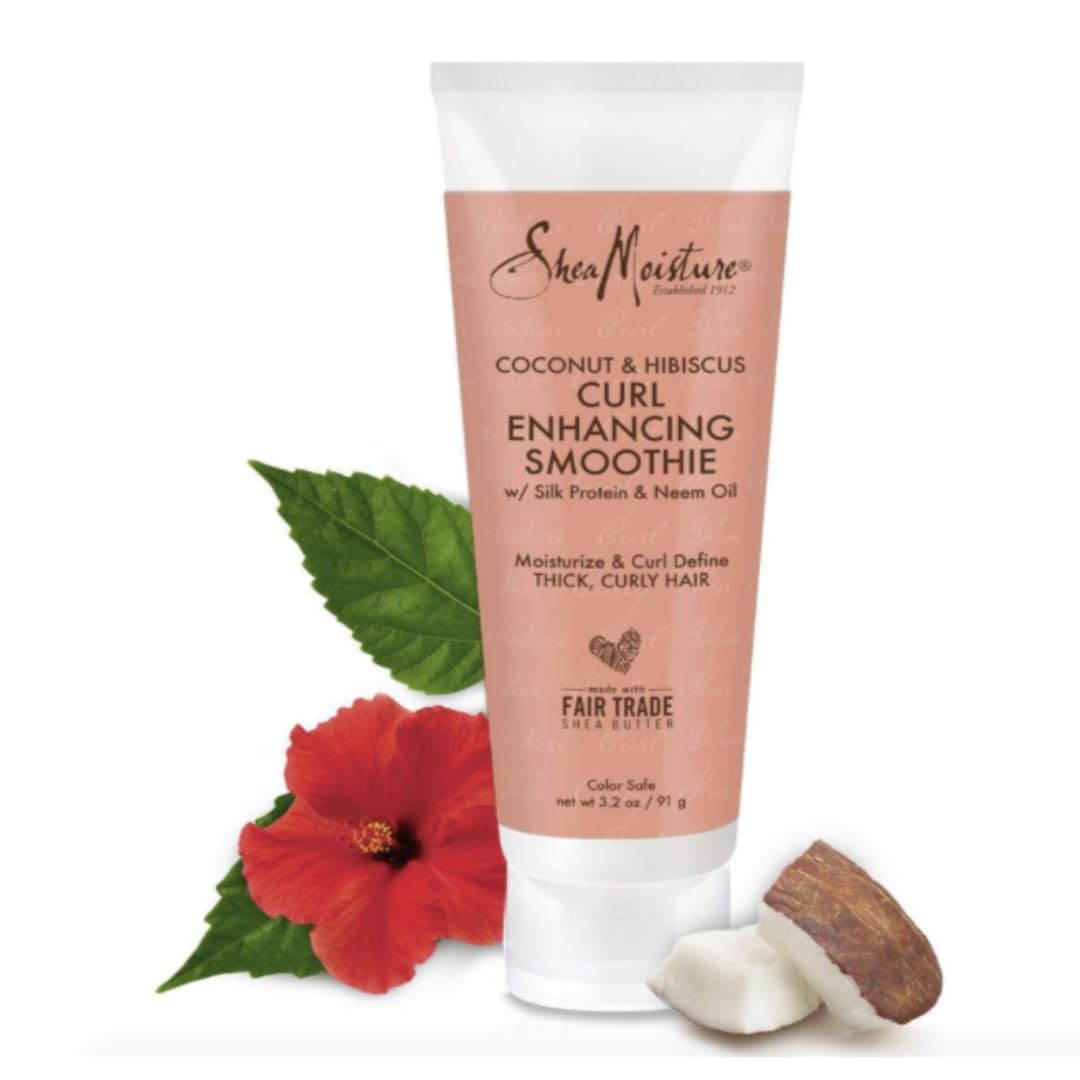 Coconut and Hibiscus Curl Enhancing Smoothie by Shea Moisture for Women - 3.2 oz Cream - Pack of 2