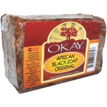 Okay African Black Soap Original, 8.5 oz (Pack of 2) Beauty & Personal Care OKAY