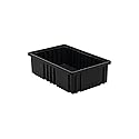 QUANTUM STORAGE SYSTEMS DG92050CO Dividable Grid Conductive Plastic Heavy Duty Part Organizer Black Bins 17" L x 11" W x 5" H 12 Pack