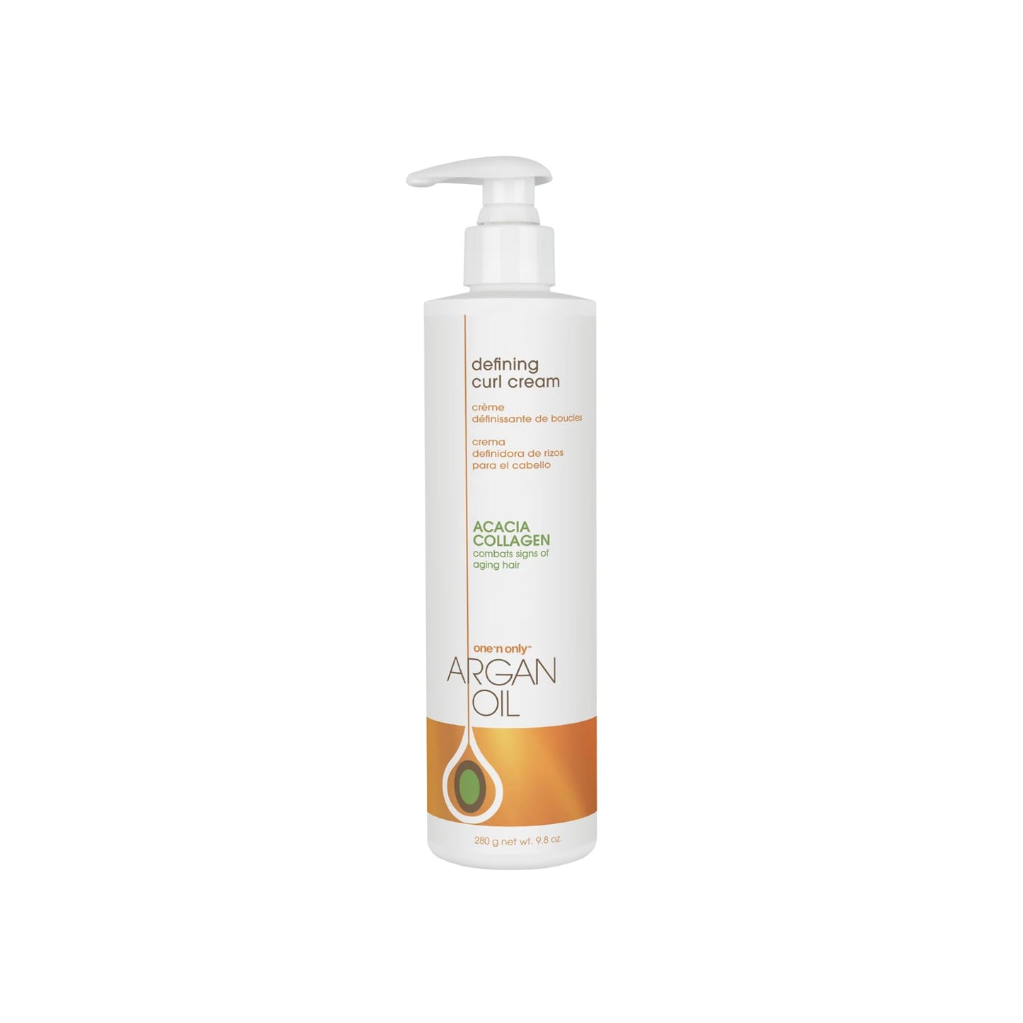 One 'n Only Defining Curl Cream with Argan Oil, Leave-in Conditioning Cream, Defines and Leaves Strong Curly Hair, Enhances Shine and Hydrates Without