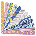 P2P Nails Colorful Nail File Strips - Double Sided Filers for Shaping and Smoothing Toenails and Fingernails - Manicure and Pedicure Nail Buffers - 12
