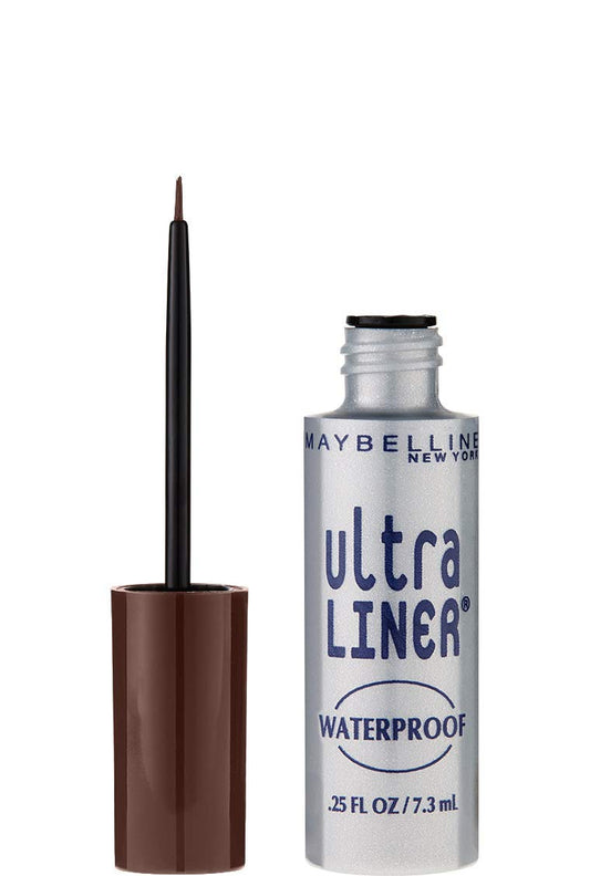 Maybelline New York Ultra Liner Waterproof Liquid Eyeliner, Dark Brown, 0.25 fl. oz.