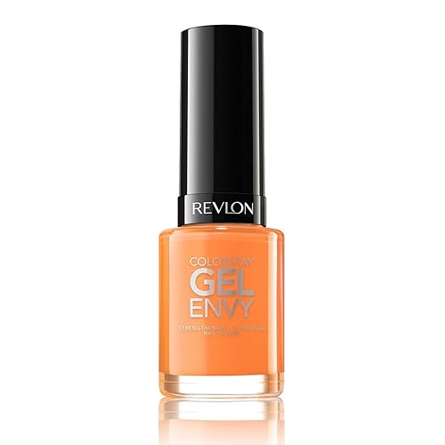 Revlon ColorStay Gel Envy Longwear Nail Polish, with Built-in Base Coat & Glossy Shine Finish, in Red/Coral, 640 Jokers Wild, 0.4 oz