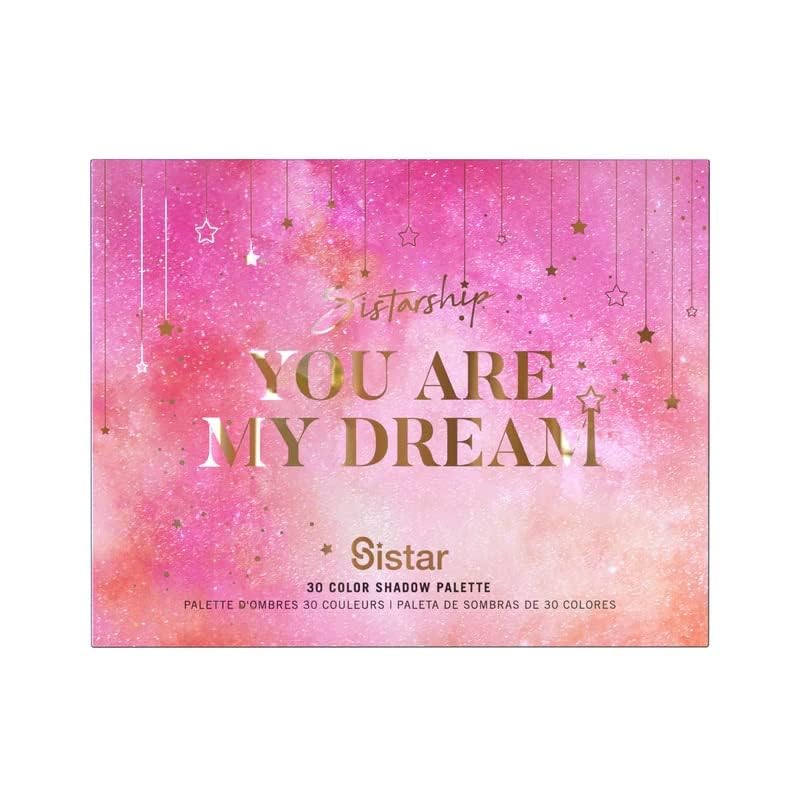 Sistar Sistarship You Are My Dream 30 Color Eye Shadow Palette Essential Soft Ultra-Velvety Neutral and Pink Shades