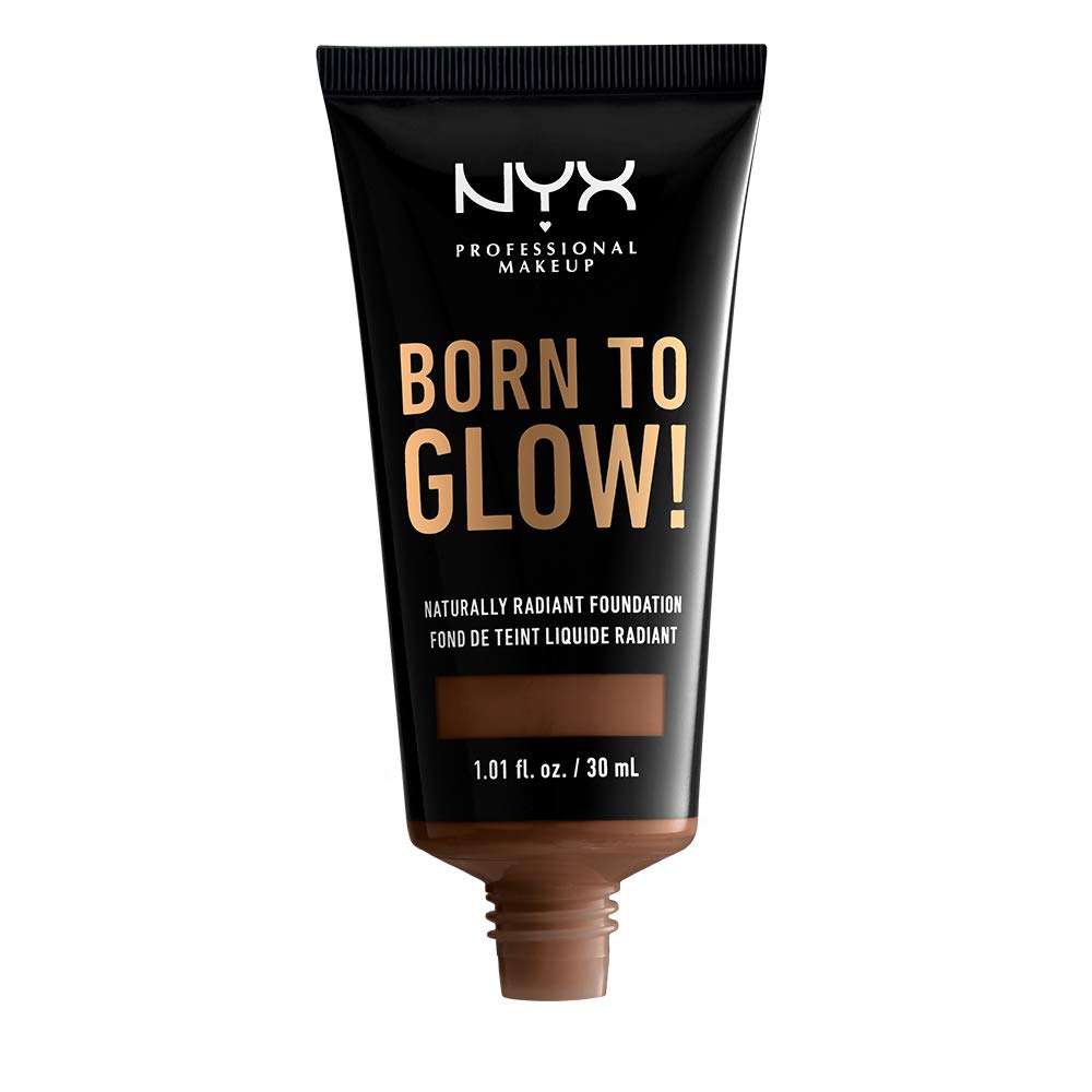 NYX PROFESSIONAL MAKEUP Born To Glow Naturally Radiant Foundation, Medium Coverage - Deep Rich