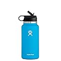 Hydro Flask 32 Oz Wide Flex Straw Cap Bottle - Insulated Stainless Steel - Wide Straw Lid, Non Spill, Leakproof in Pacific