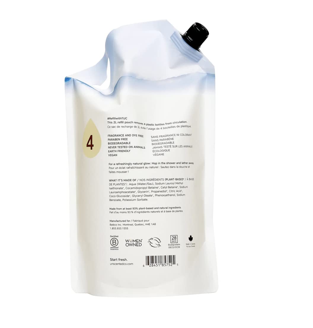 The Unscented Company Unscented Body Soap Refill, 67.6 FZ