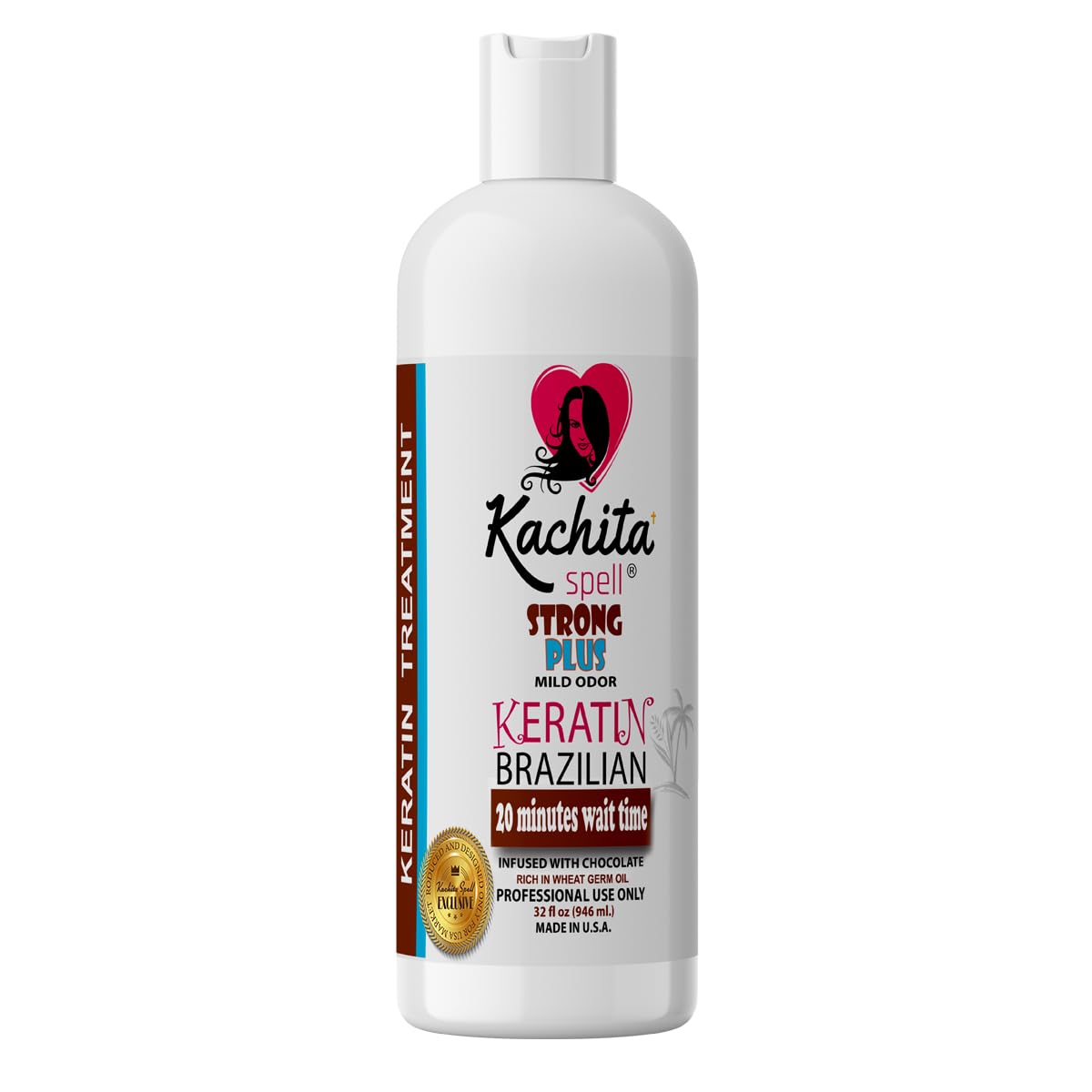 Kit NEW Brazilian Keratin Blowout Treatment Kachita Spell Chocolate 32 fl oz + Shampoo Conditioner for Keratin Treatments