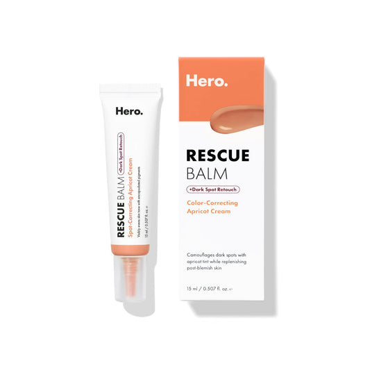 Hero Cosmetics Rescue Balm +Dark Spot Retouch 0.5oz – Post-Blemish Recovery Cream, Calms, Nourishes & Corrects Discoloration, Derm-Tested