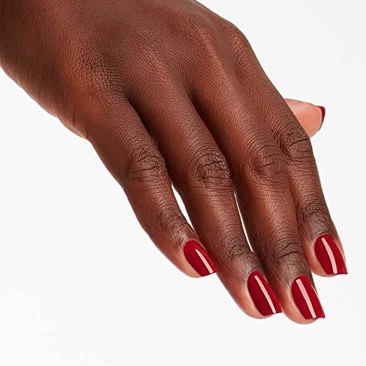 OPI Nail Lacquer Amore at the Grand Canal | Opaque Bright Red Crème Chip Resistant Nail Polish | Fast Drying, Streak Free