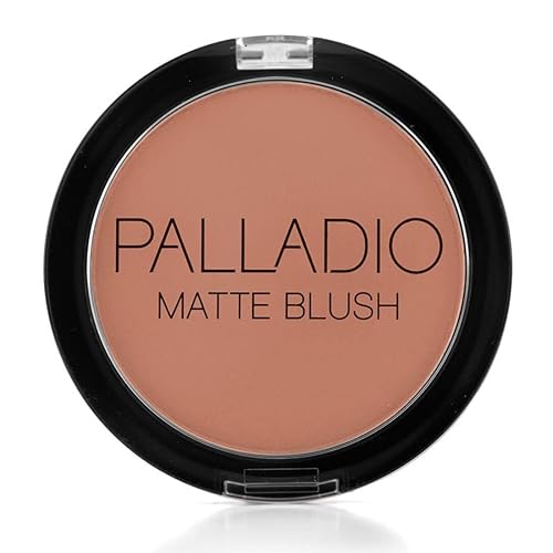 Palladio Matte Blush, Brushes onto Cheeks Smoothly, Soft Matte Look and Even Finish, Flawless Velvety Coverage, Effortless Blending Makeup, Flatters
