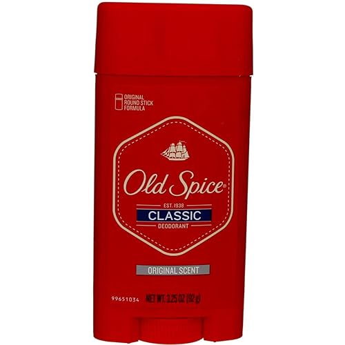 Old Spice Classic Deodorant Stick, Original 3.25 oz (Pack of 4)
