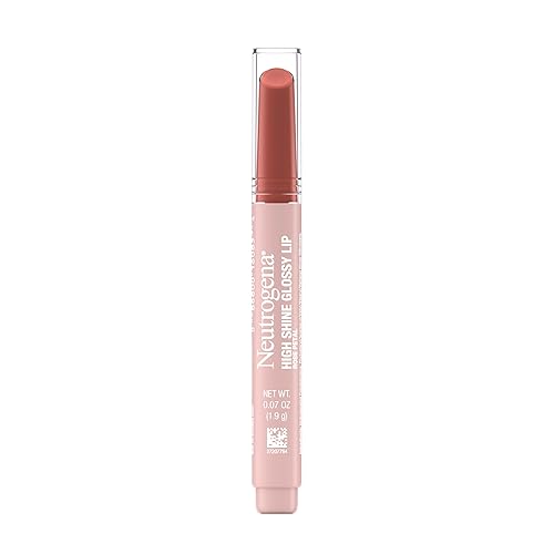 Neutrogena High Shine Glossy Lip, Nourishing Lip Gloss with Maracuja Oil, Antioxidant Vitamin E & Vitamins, Non-Retractable, Buildable Pigmented