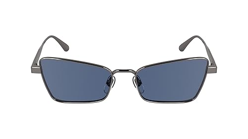 Calvin Klein Women's Sunglasses CK24110S - Light Gunmetal with Solid Light Blue Lens