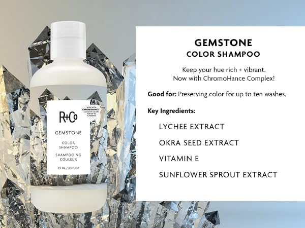 R+Co Gemstone Color Shampoo and Conditioner Set - Color Protection for Vibrant, Fade-Resistant Hair - Hydration, Shine & Sealed Split Ends