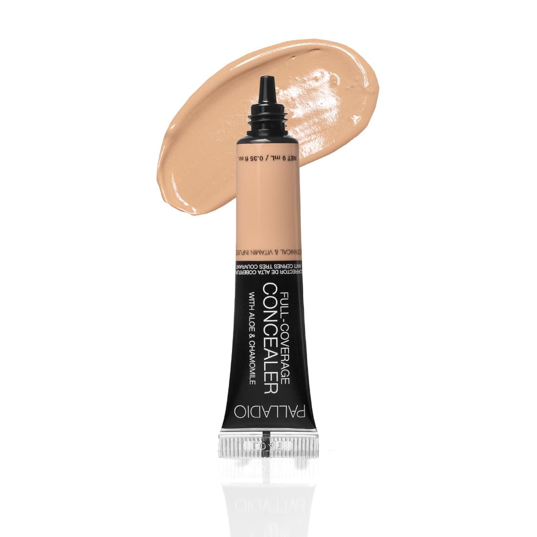 Palladio Full Coverage Concealer - Creamy Face & Under Eye Formula, Disguises Dark Circles, Blemishes, Fine Lines, Evens Skin Tone (Caramel Drizzle)