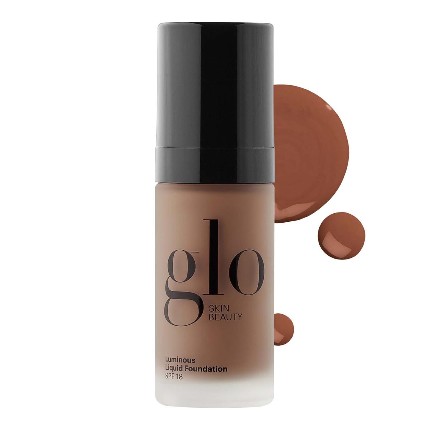 Glo Skin Beauty Luminous Liquid Mineral Foundation Makeup with SPF 18 (Mocha) - Improves Uneven Skin Tone, Smooths & Corrects Imperfections, Sheer