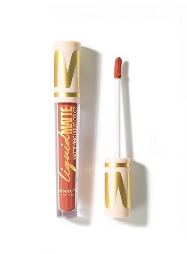 Absolute New York Matte Liquid Lipstick, Lightweight Full Coverage, Long Wear Transfer and Waterproof Lipstick (MLAM52 Wild Pumpkin, .085 fl oz)