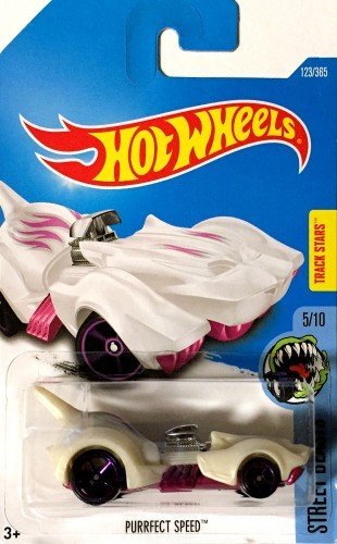 Hot Wheels 2017 Street Beasts Purrfect Speed (Cat Car) 123/365, White