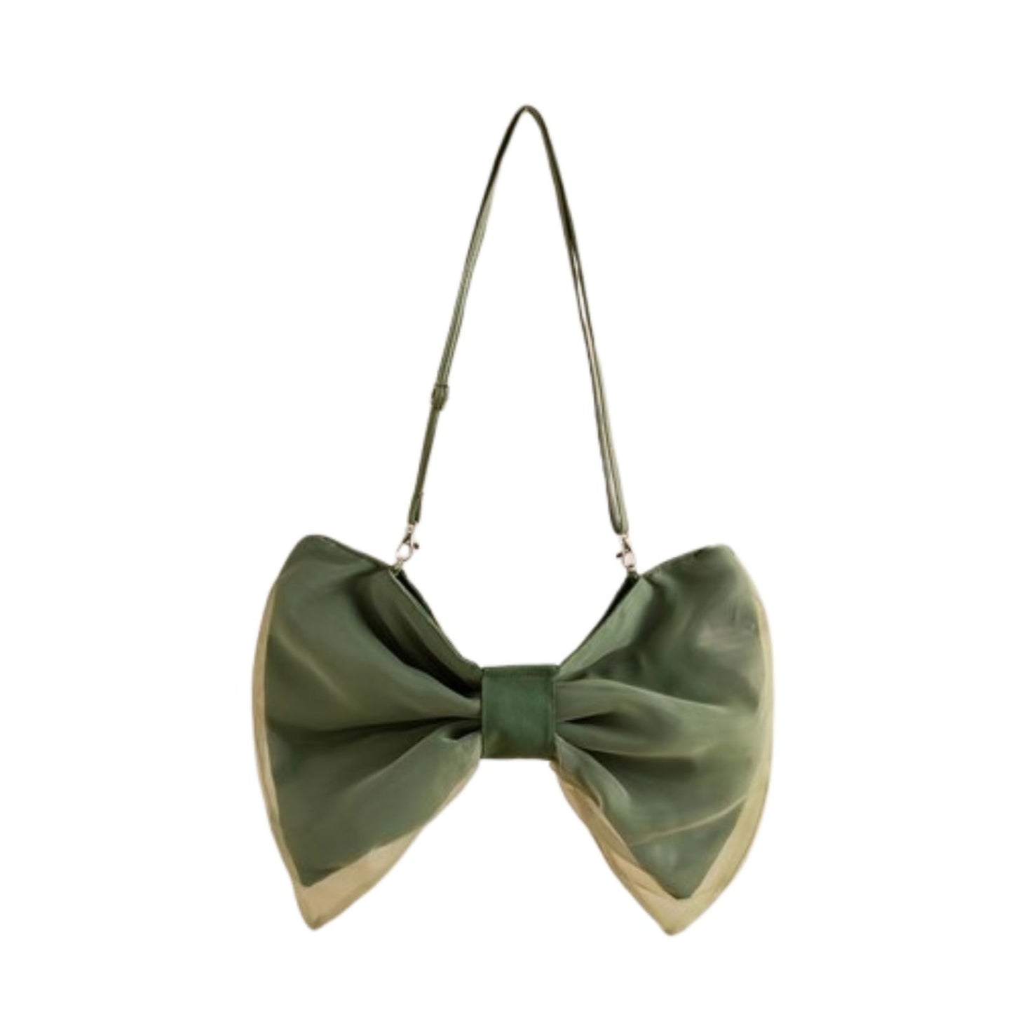 Wayolyn Kawaii Bow-shaped Crossbody Bag Bow Shoulder Bag for Women Cute Bowknot Purse Handbag Aesthetic Y2k Accessories (Green)