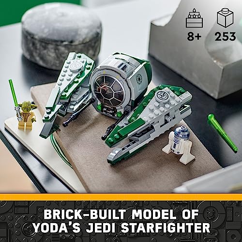 LEGO Star Wars Yoda’s Jedi Starfighter 75360 - Buildable Star Wars Ship with Yoda Minifigure, R2-D2 Droid & Lightsaber - Gift for Kids Ages 8+