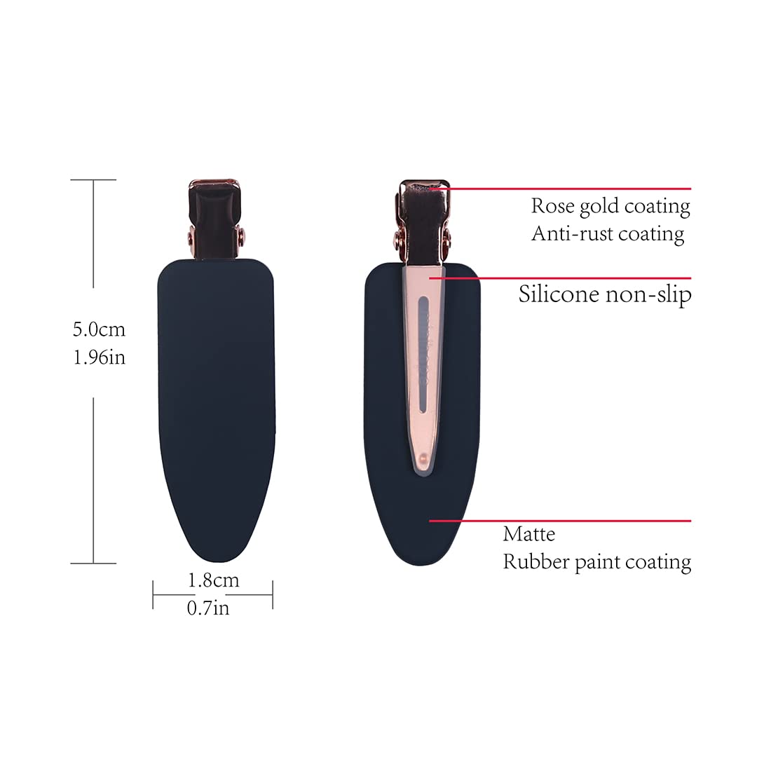 minihope 12 pieces No Bend Hair Clips, Curl Pin Clips, No Crease Hair Clips for Makeup Application?2022 style, non-slip.Hair won't get caught between Beauty and Personal Care minihope