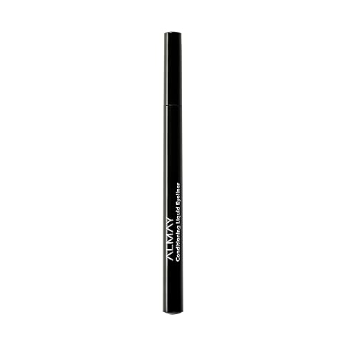 Almay Conditioning Liquid Eyeliner, Longwearing, Waterproof, Hydrating, Stocking Stuffer for Women, 10 Black, 0.03 fl oz