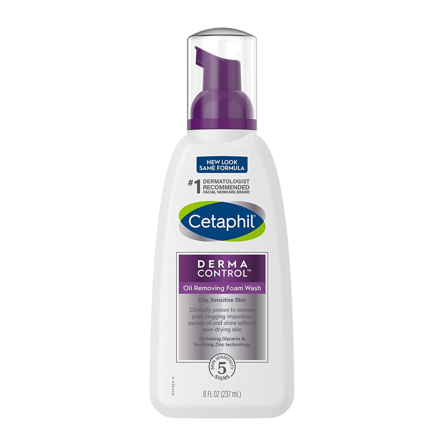 Cetaphil PRO DermaControl Oil Removing Foam Wash, 8 Fl Oz (Pack of 3) - Packaging May Vary