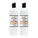AJOMED Cosmetics Tallow and Goat Milk Shampoo and Conditioner - tallow Hair Hair Growth shampoo for Dry, Damaged hair - Silicone, Paraben, Sulfate