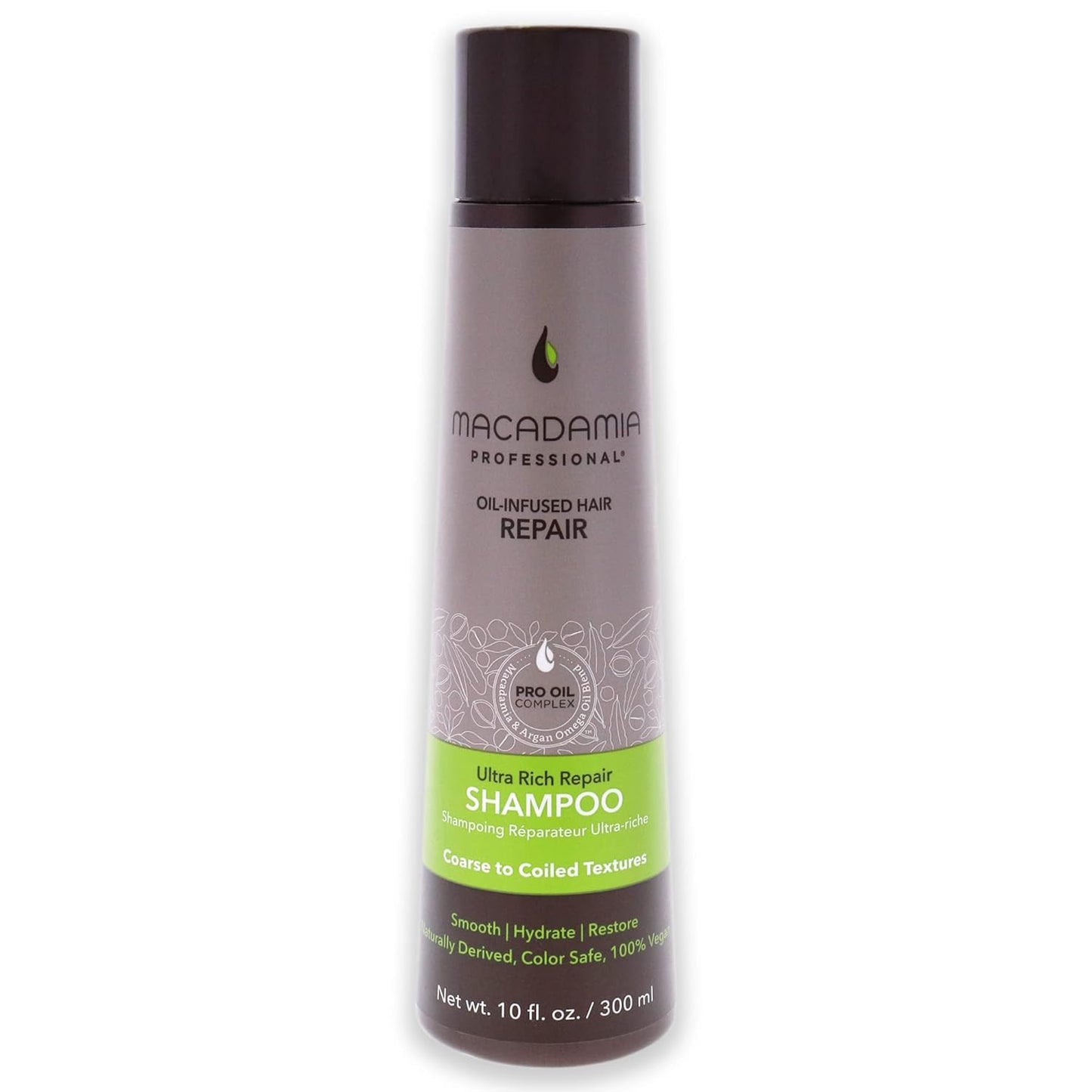 Macadamia Professional Hair Care Sulfate & Paraben Free Natural Organic Cruelty-Free Vegan Hair Products Ultra Rich Hair Repair Shampoo, 10oz