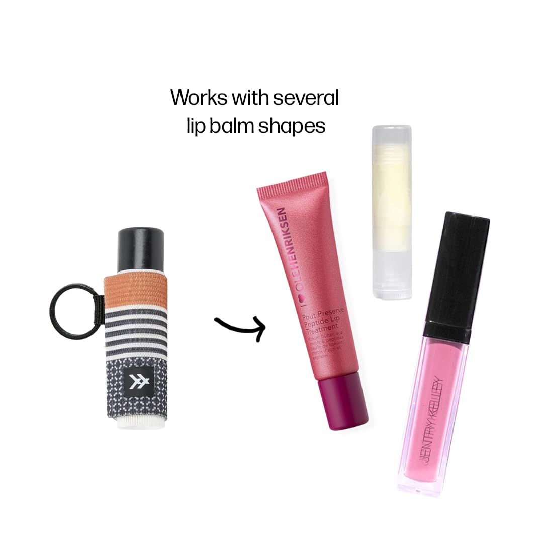 Thread Wallets Elastic Chapstick and Lip Gloss Holder Keychain (Sanders)