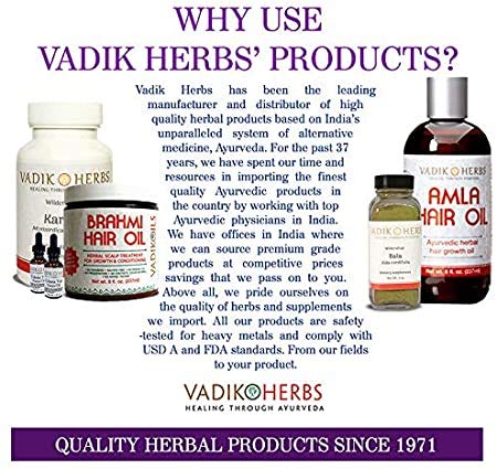 Vadik Herbs Brahmi Amla Hair Oil (8 oz) Ayurvedic herbal hair growth oil and hair conditioning oil with Rosemary Oil | Great for hair loss, balding