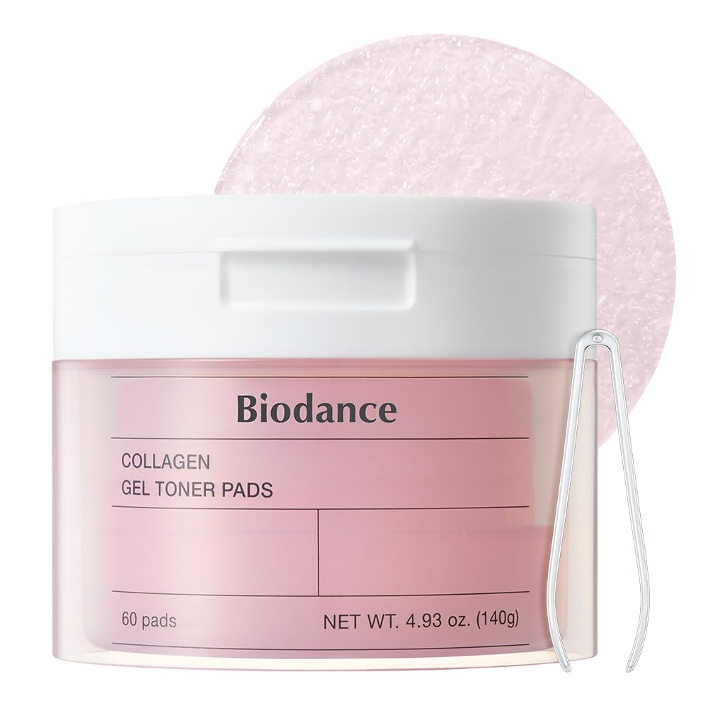 Biodance Collagen Gel Toner Pads, Pore Minimizer for Face, Improving Elasticity, Plumping Toner Pads for Sensitive Skin, Pre-Soaked Pads, Korean Skin Beauty and Personal Care BIODANCE