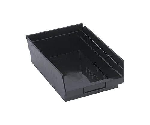 Quantum Storage Systems QSB107BK Economy Shelf Bin, 11-5/8" Length x 8-3/8" Width x 4" Height, Black, Pack of 20