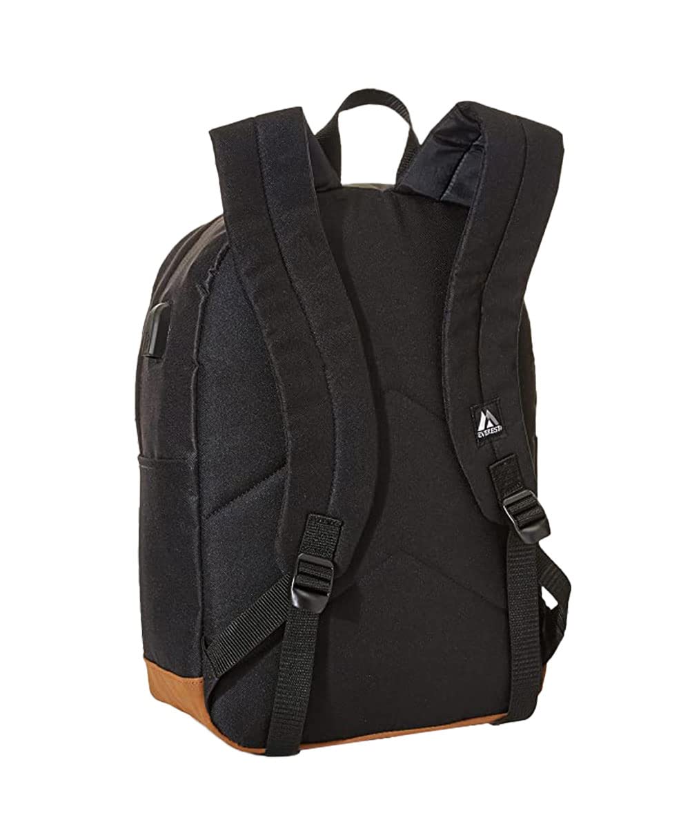 Everest Unisex Adults Vintage Laptop Backpack, Black, One Size US Fashion Everest