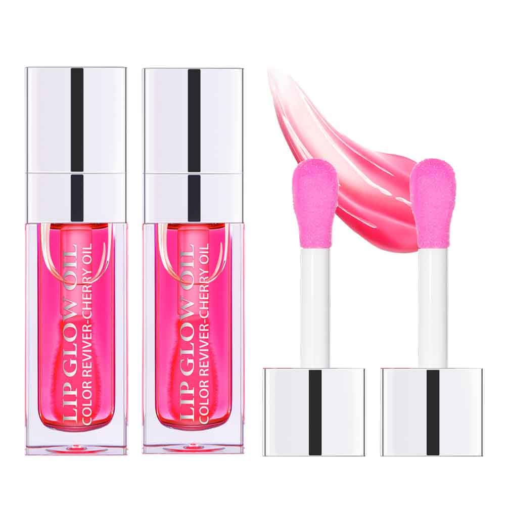 Fovcos Hydrating Lip Glow Oil, Moisturizing Lip Glow Oil, Lip Plumper Gloss, Transparent Lip Gloss, Lip Oil, Plumping Lip Oil, Lip Balm, Tinted Lip