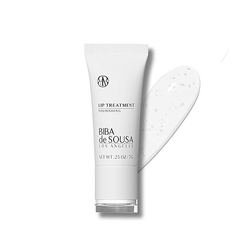 Biba De Sousa The Lip Treatment- Moisturizing Lip Balm with Peptides, Amino Acids & Squalane, Fast Acting Nourishing Balm for Dry, Chapped Lips, Clear