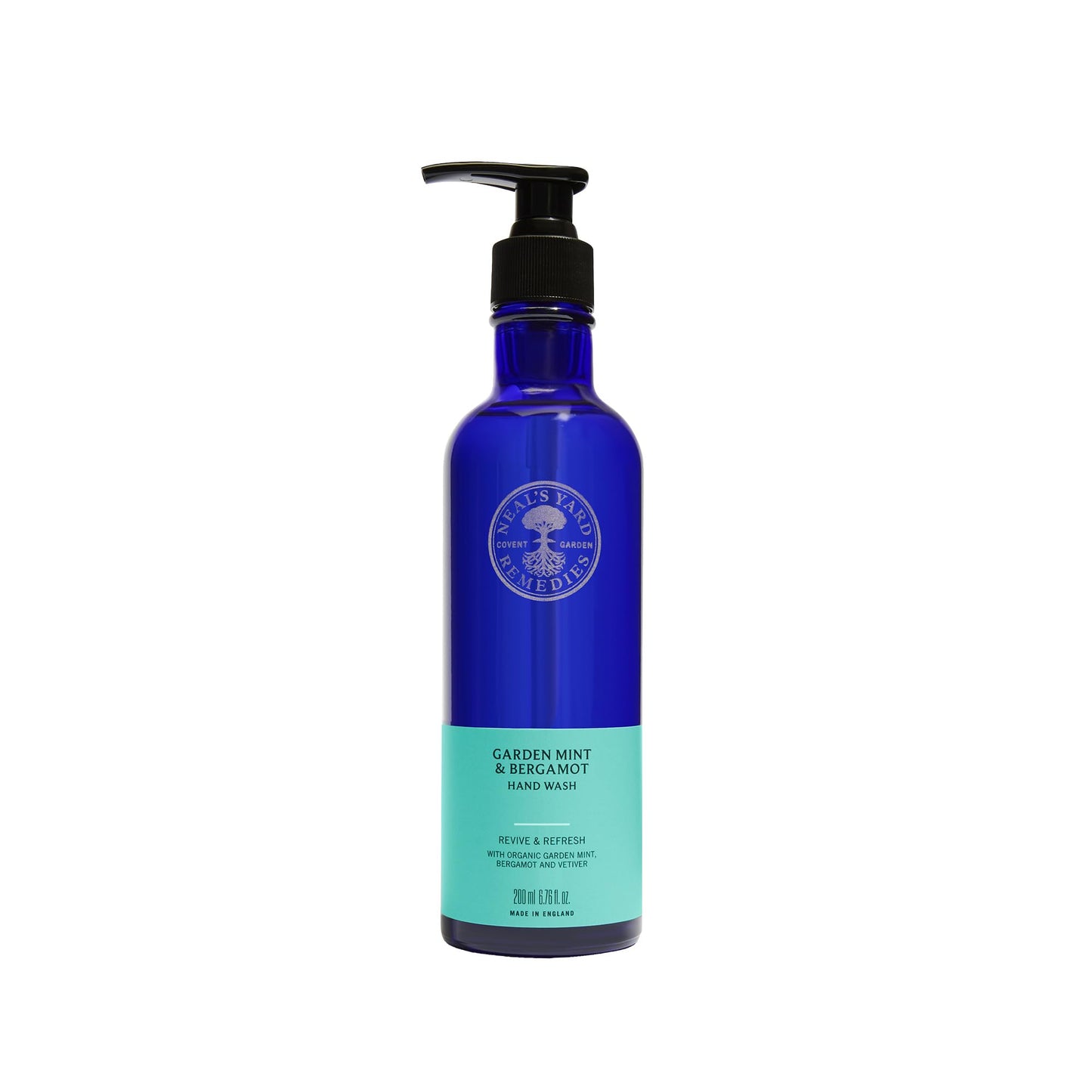 Neal's Yard Remedies Garden Mint & Bergamot Hand Wash | Refreshing Hand Soap | Certified Organic Hand Soap | 6.76 fl. oz.