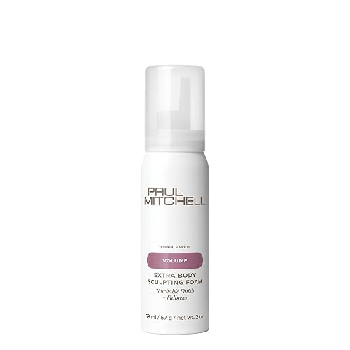 Paul Mitchell Extra-Body Sculpting Foam, Adds Fullness, Touchable Finish, For Fine Hair, 2 oz