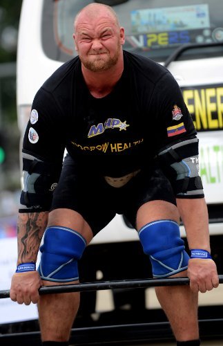 IronMind Strong-Enough Lifting Straps (Pair) - Blue Nylon Wrist Wraps for Weightlifting, Deadlifts, Strength Training