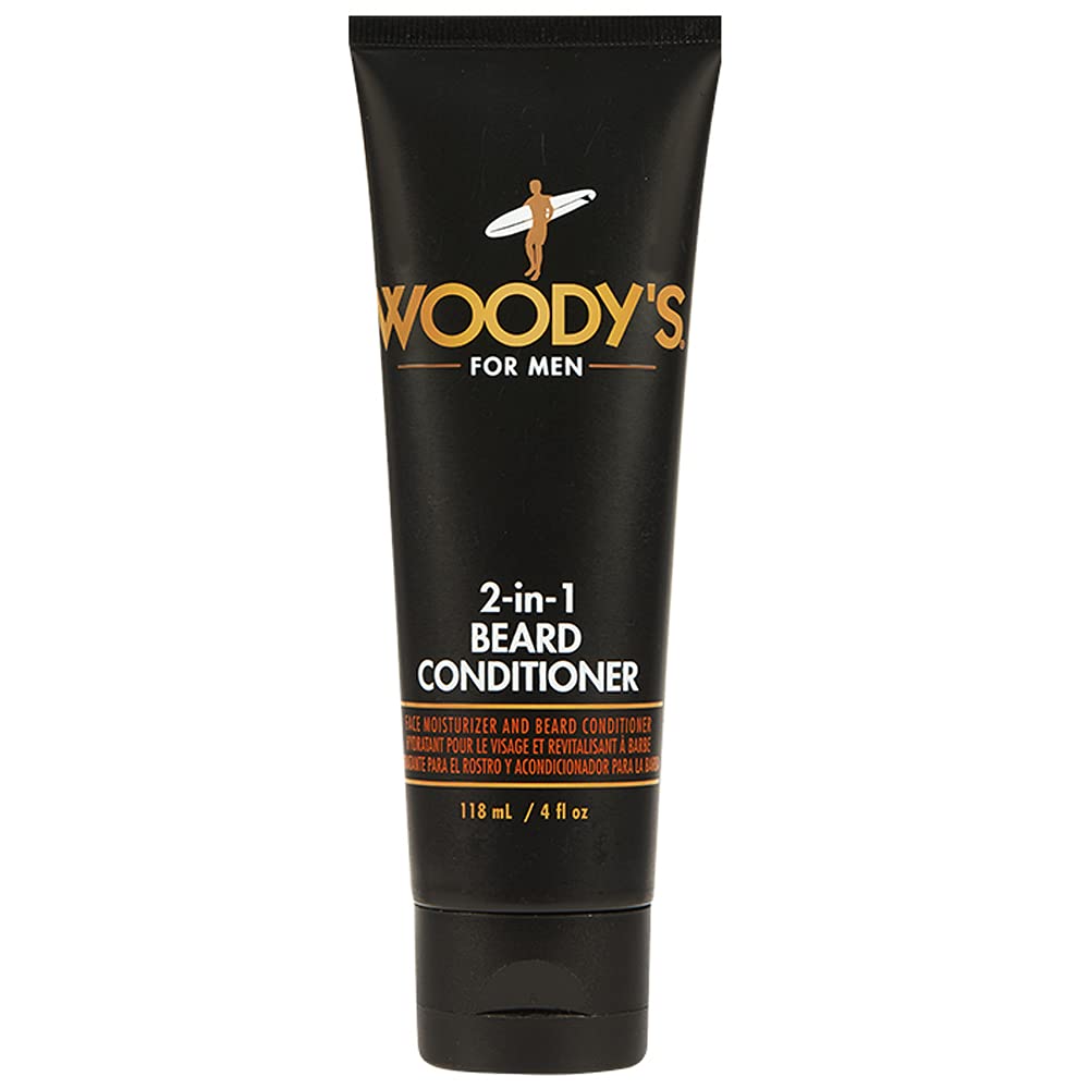 Woody's 2-in-1 Beard Conditioner for Men - Beard Softener for Men, Moisturizes & Conditions Dry Flaky Beards with Botanicals, 4fl oz
