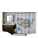 SKL Home by Saturday Knight Ltd. United States Map Shower Curtain,Multi