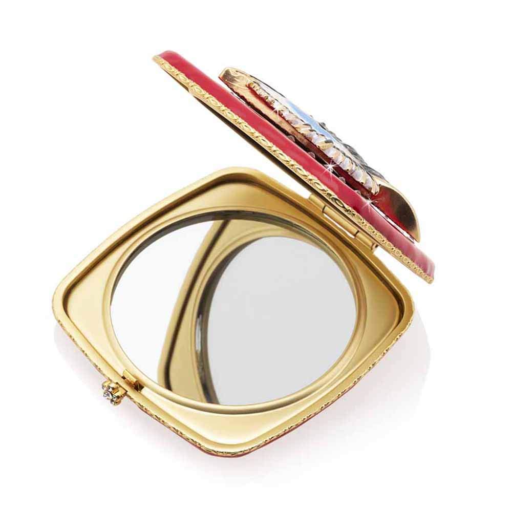 Jay Strongwater Pop Life Bette Eye Compact Make up Mirror with Swarovski Crystals