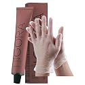 IgoraColor 10-5-7 Light Copper Brown Permanent Hair Color 2 Fl Oz with Clear Powdered Medium Vinyl Gloves (Bundle)