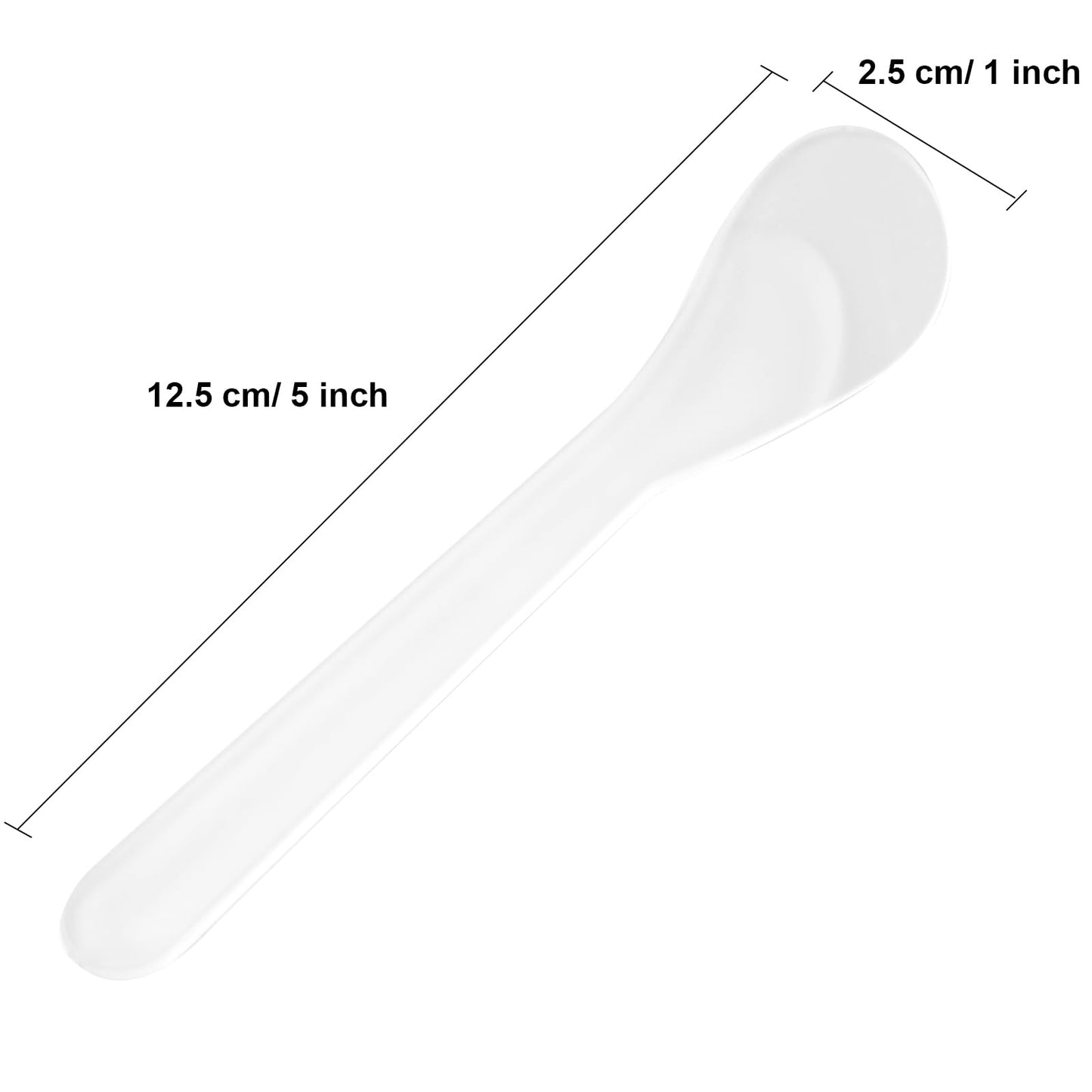 Senkary 200 Pack Large Cosmetic Spatulas 5 Inch Plastic Makeup Spatulas Disposable Facial Skincare Face Mask Applicators (Translucent)