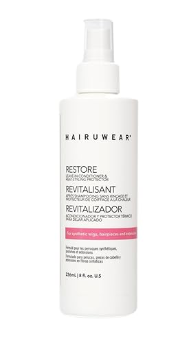 Hairuwear Restore Leave in Conditioner For Synthetic Wigs and Extensions, 8 Fl. Oz