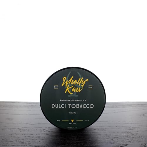 Wholly Kaw Shaving Soap, Dulci Tobacco, 4oz (Siero Base)