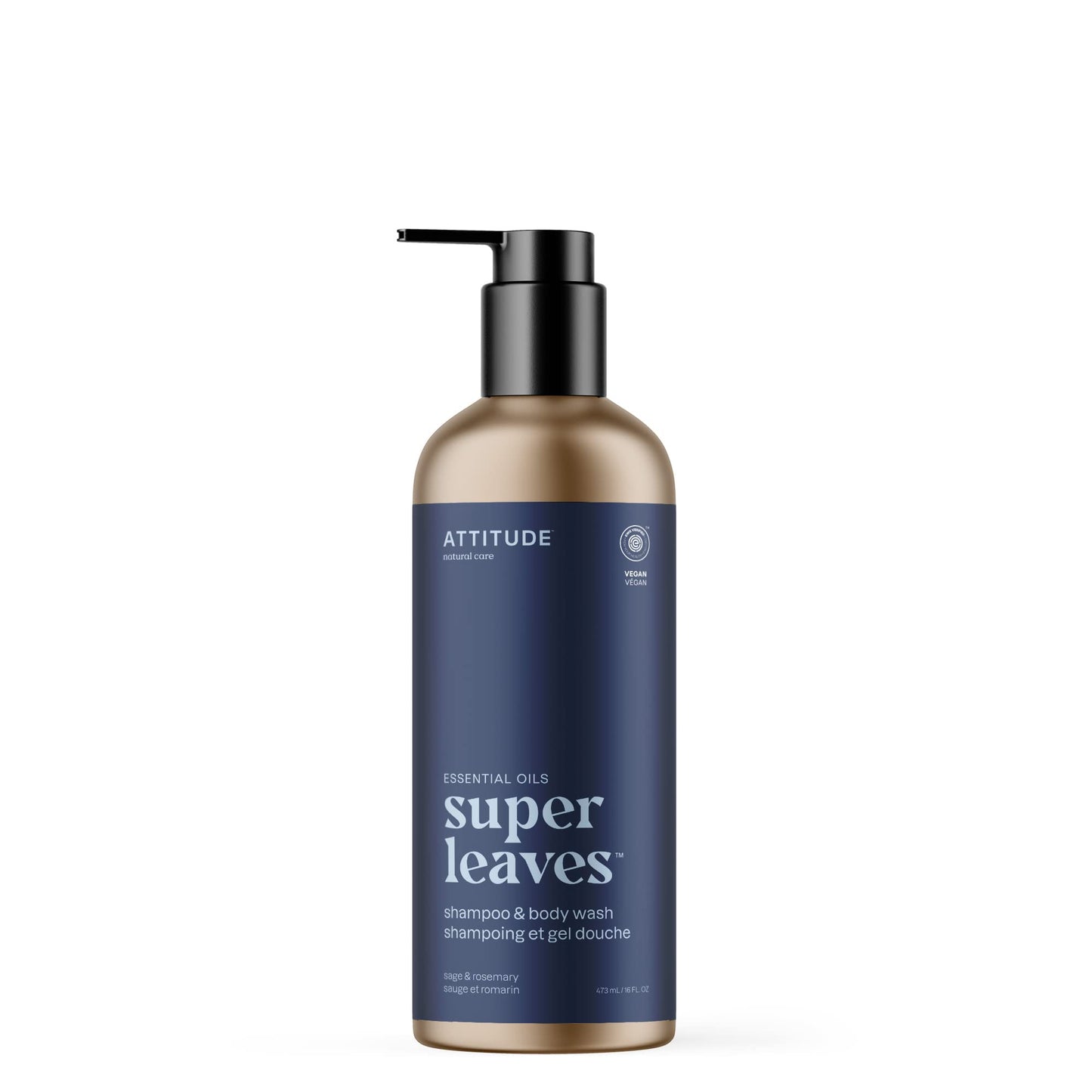 ATTITUDE 2-in-1 Body Wash and Hair Shampoo, EWG Verified Shower Gel, Dermatologically Tested, Made with Naturally Derived Ingredients, Vegan Personal