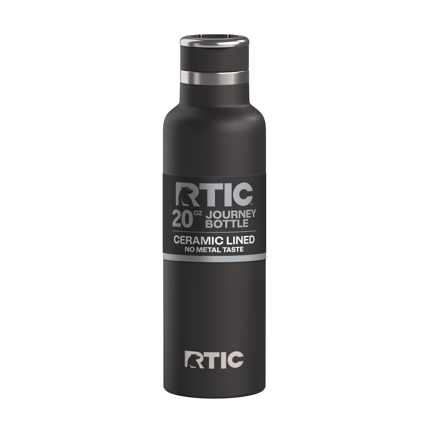 RTIC 20oz Journey Bottle Metal Ceramic Lined Stainless Steel Vacuum Insulated, BPA Free, Reusable, for Water, Hot and Cold Drinks, Travel, Sports
